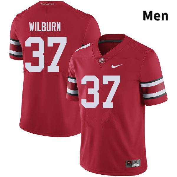 Ohio State Buckeyes Trayvon Wilburn Men's #37 Red Authentic Stitched College Football Jersey
